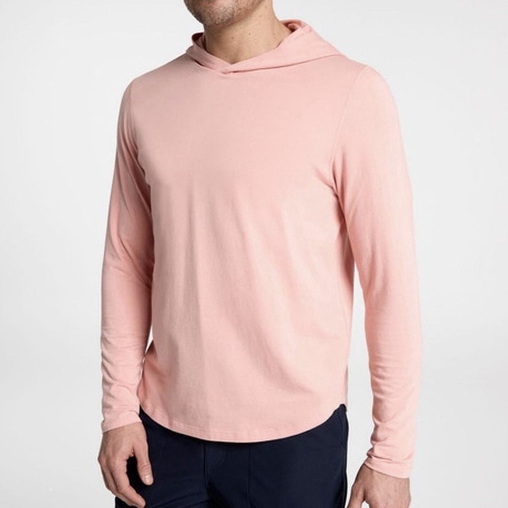 NWT VRST Essential Hoodie Mens M Pink Bloom Modal Stretch UV 30+ Athletic *FLAW